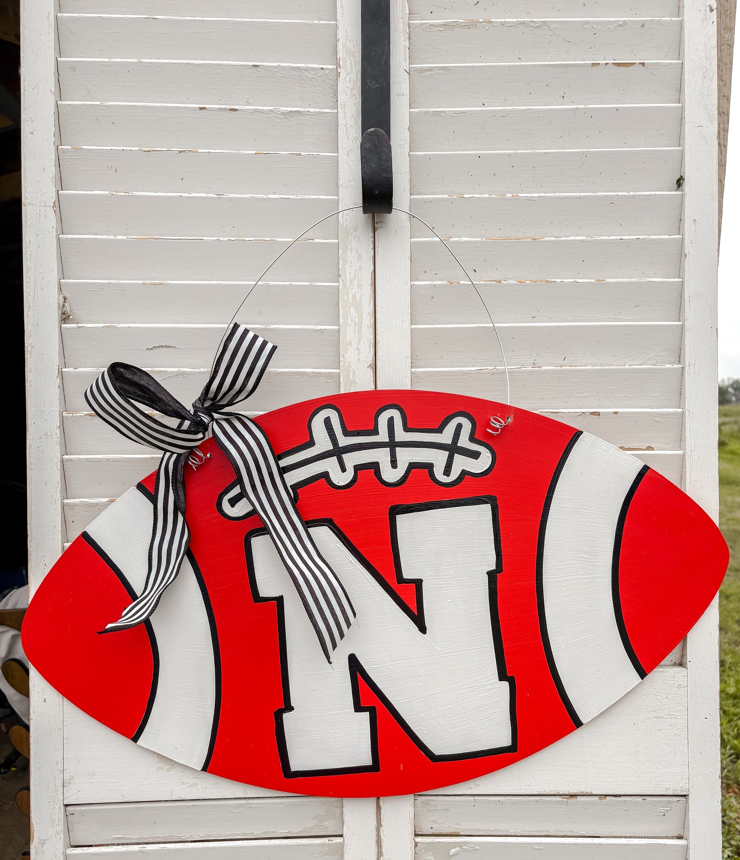 Red Football Nebraska “N"