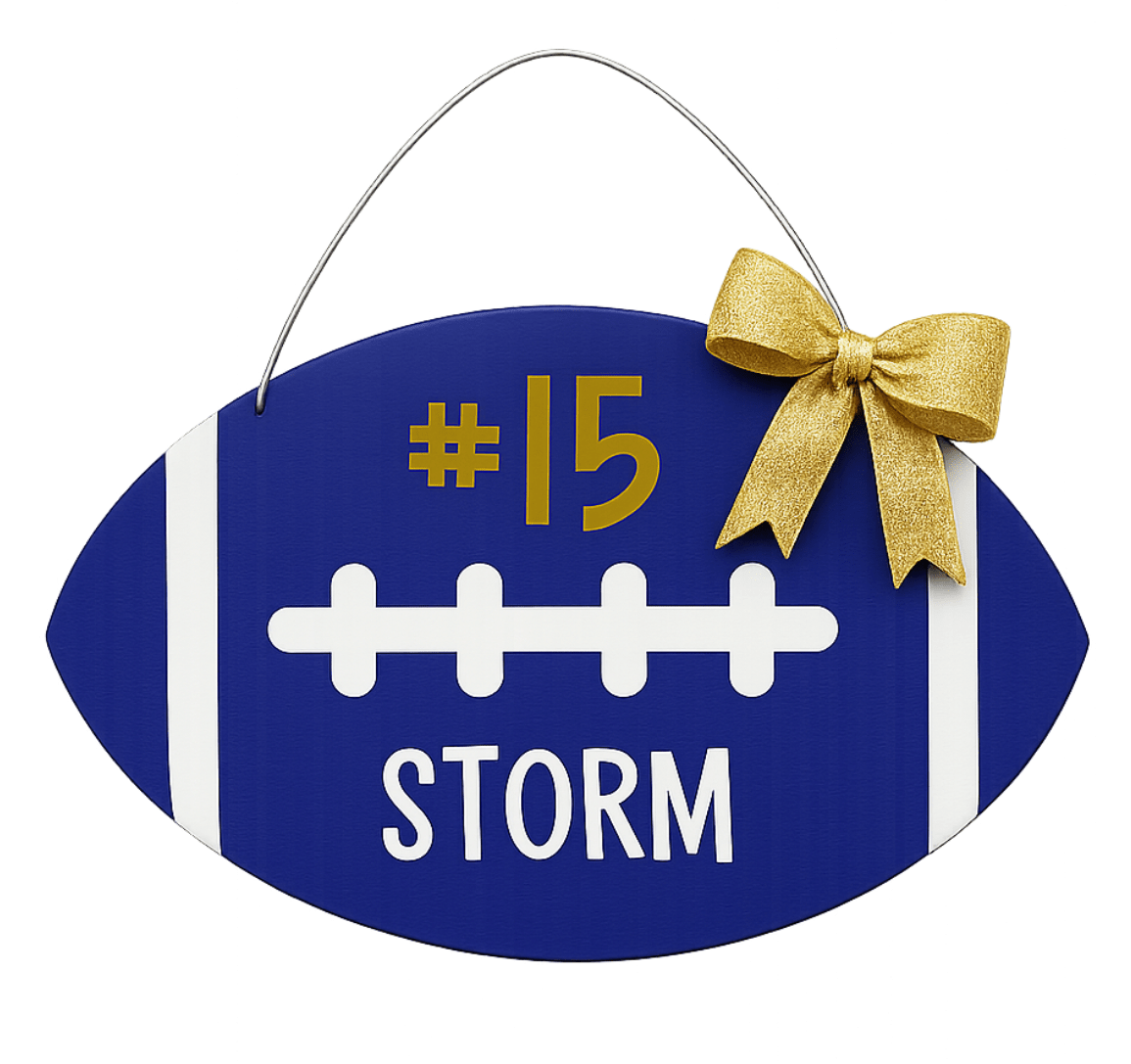 Custom School Football - Miss Molly Designs, LLC