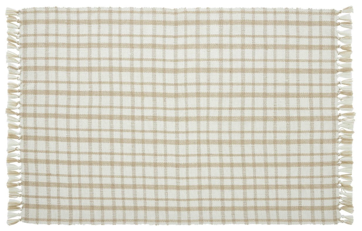 Tan Plaid Tassel - Miss Molly Designs, LLC