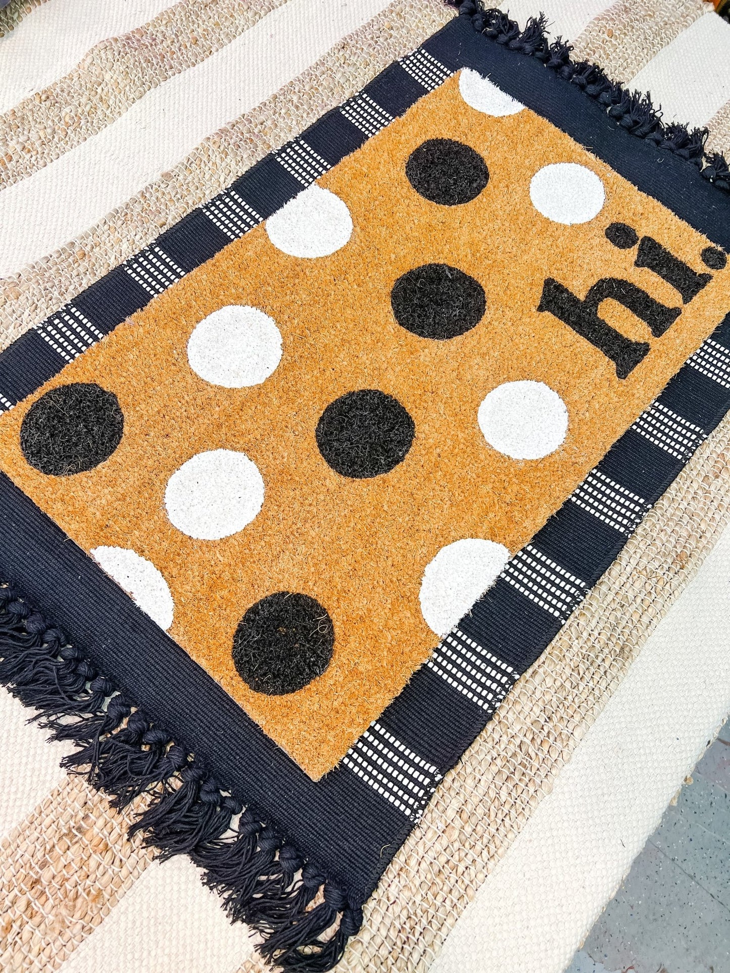 Black and White Stripe Tassel - Miss Molly Designs, LLC