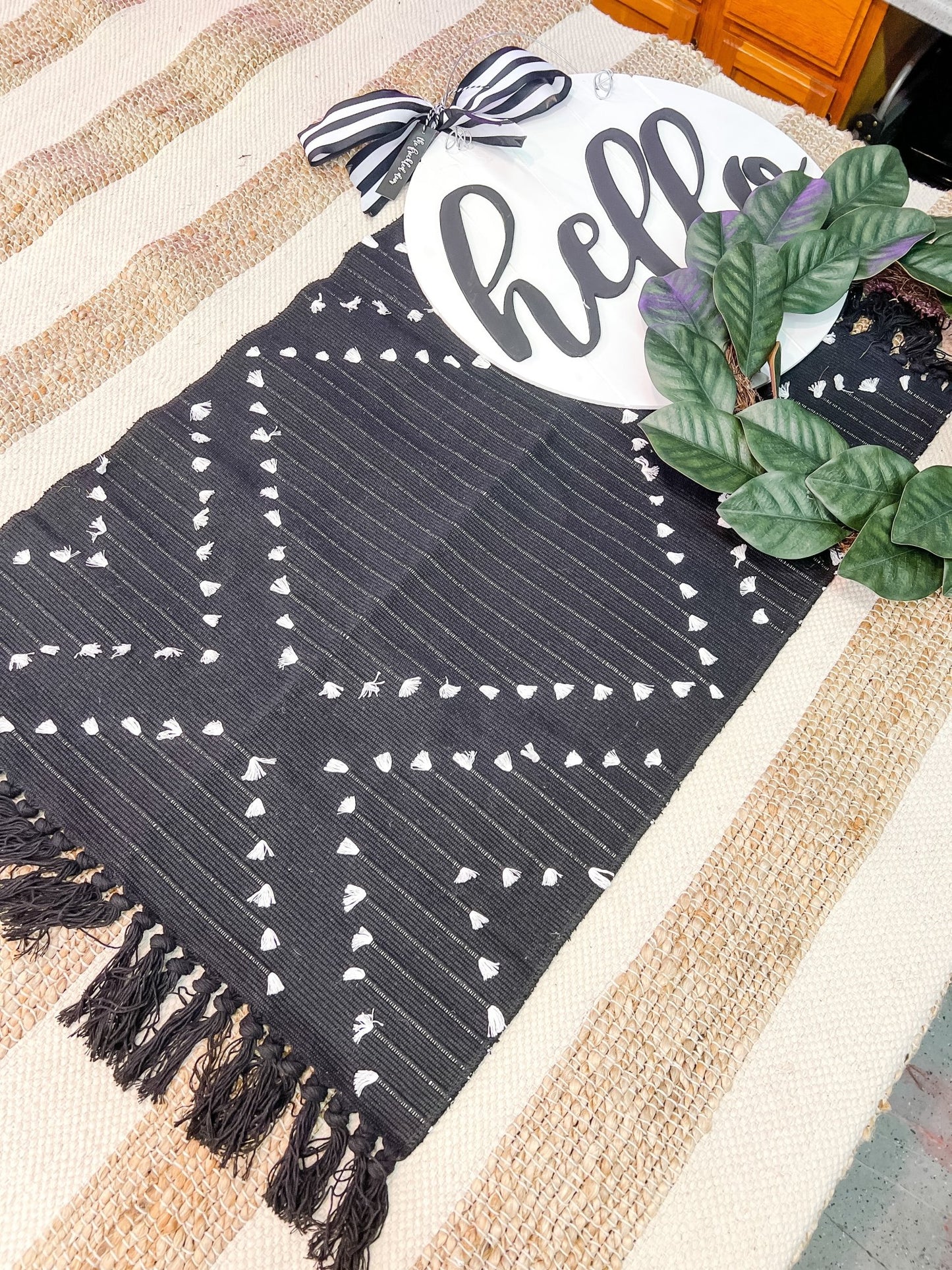 Black with White Mini Tassel - Miss Molly Designs, LLC