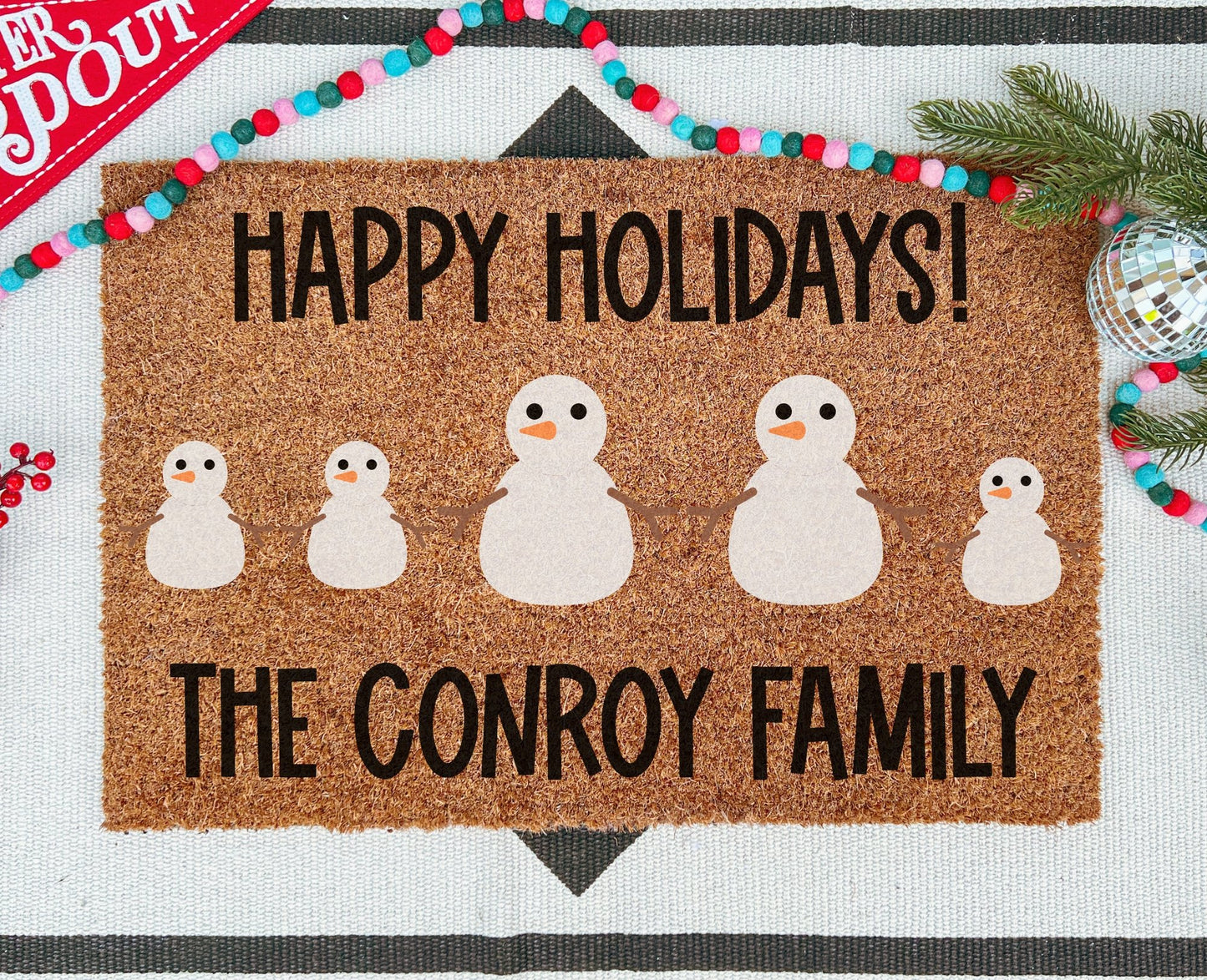 Custom Name Merry Christmas - Miss Molly Designs, LLC