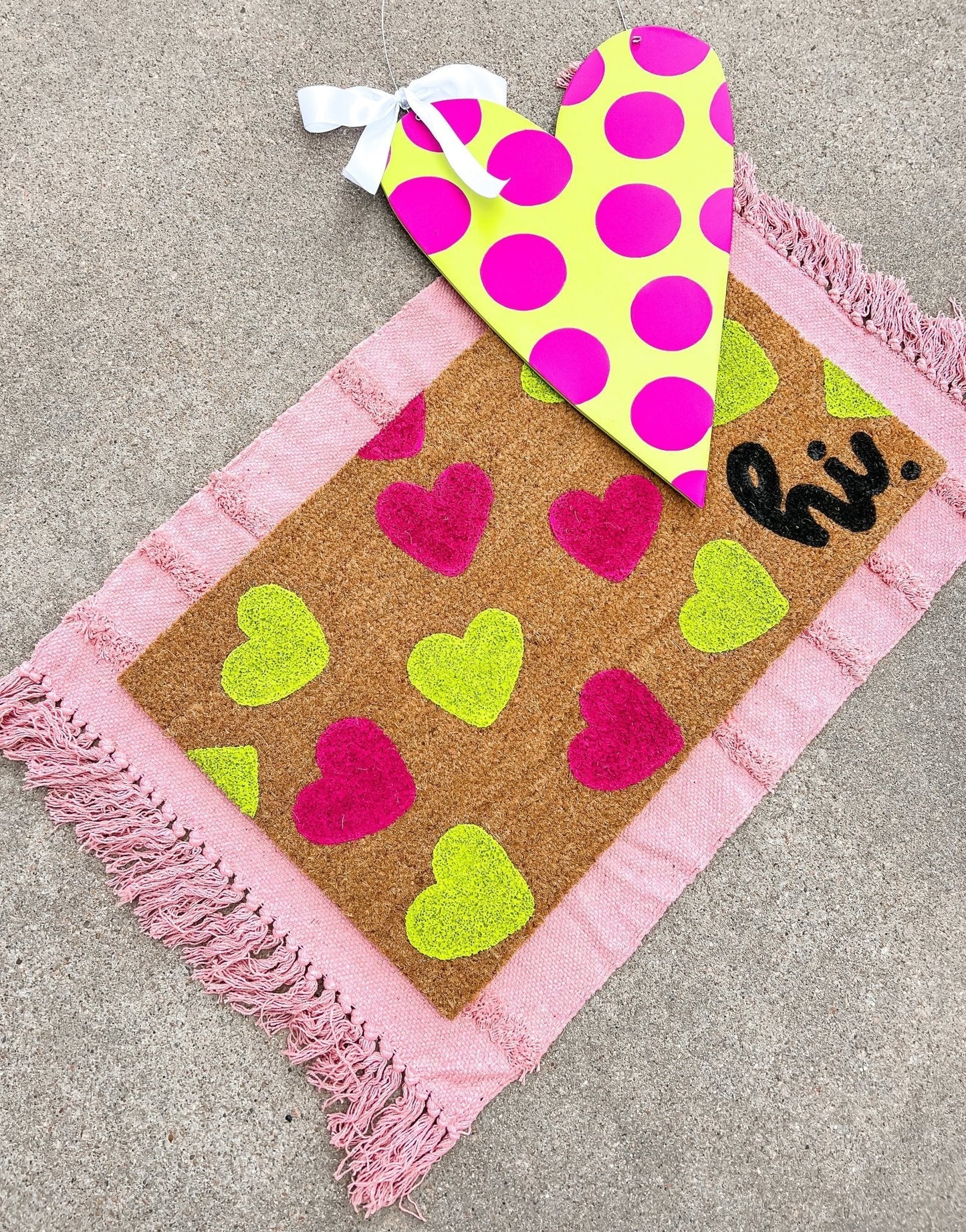 Hi Green/Pink Heart - Miss Molly Designs, LLC