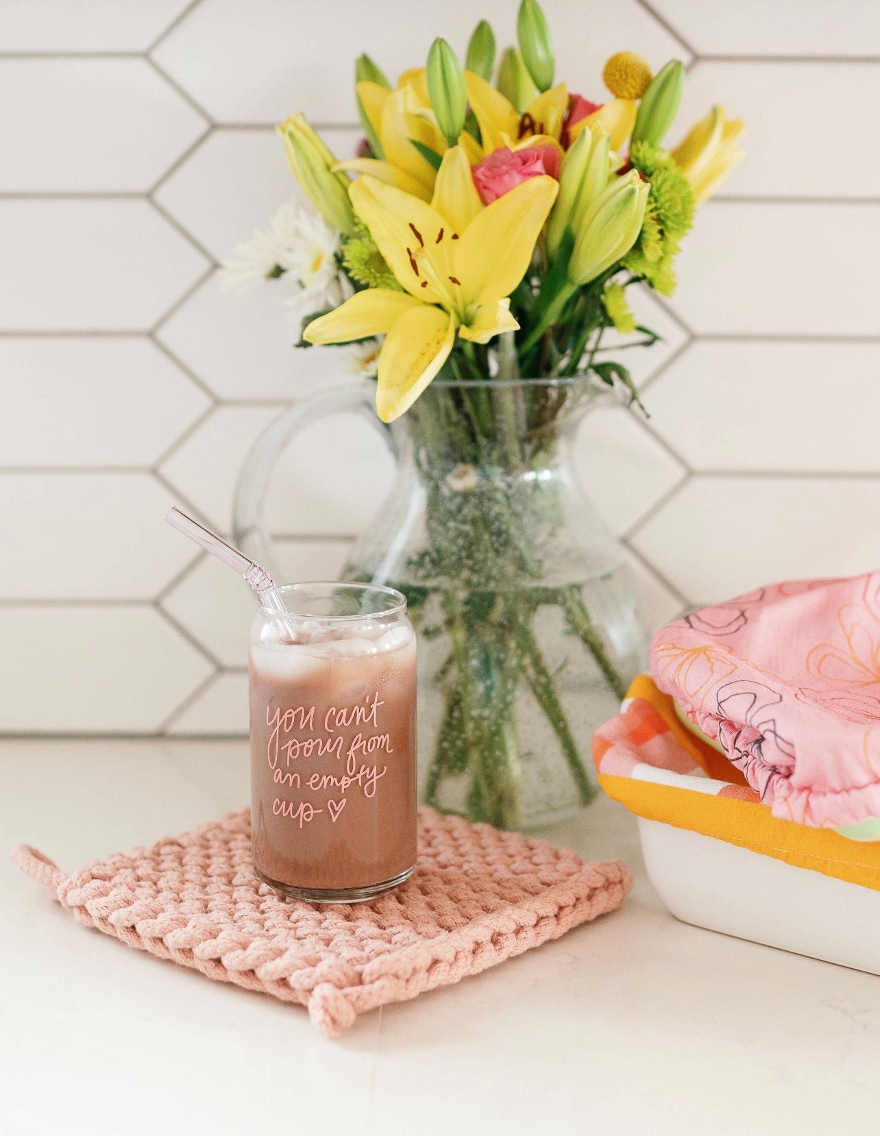You Can't Pour From An Empty Cup Glass - Miss Molly Designs, LLC