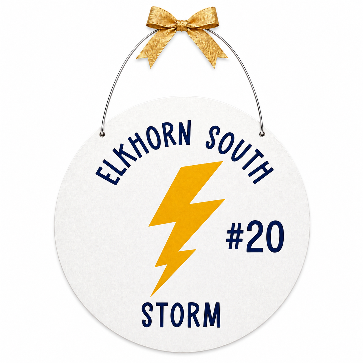 Custom School Circle with Bolt - Elkhorn South