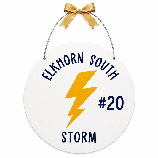 Custom School Circle with Bolt - Elkhorn South