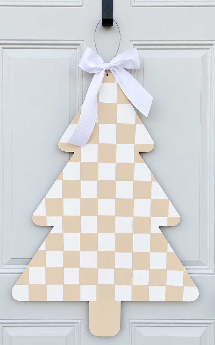 Tan/White Checkered Tree