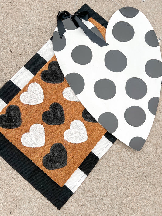 Black White Hearts - Miss Molly Designs, LLC