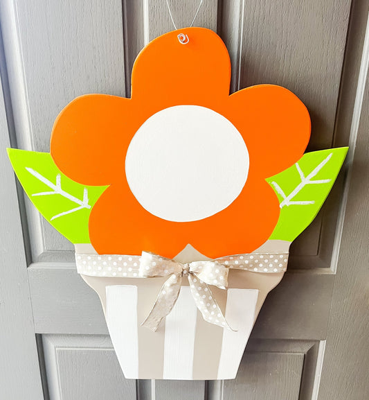 Orange Flower Pot - Miss Molly Designs, LLC