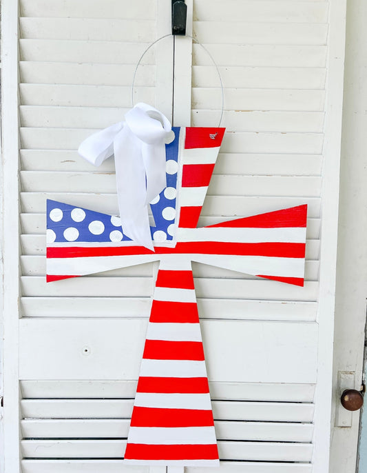Patriotic Cross - Miss Molly Designs, LLC