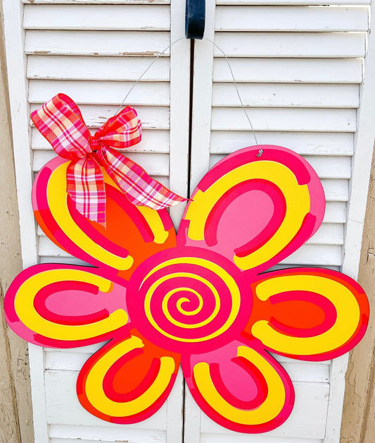 Pink/Yellow/Orange Flower - Miss Molly Designs, LLC