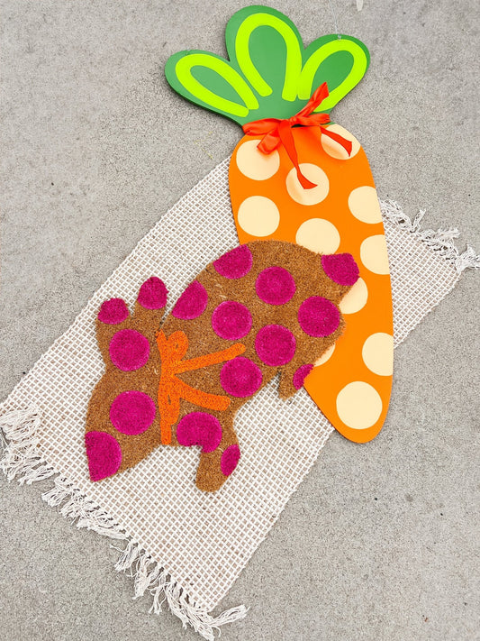 Polka Dot Bow Rabbit - Miss Molly Designs, LLC