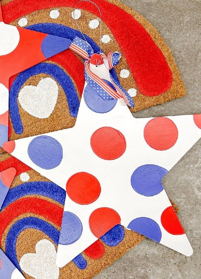 Polka Dot White Star - Sale - Miss Molly Designs, LLC