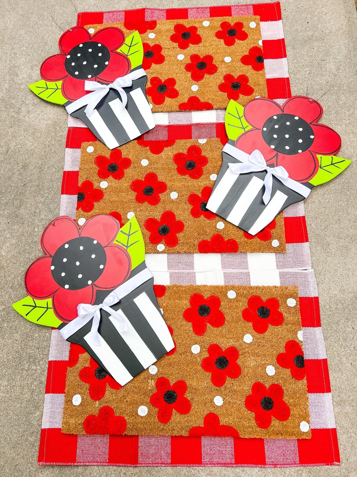 Red Polka Dot Flower - Miss Molly Designs, LLC