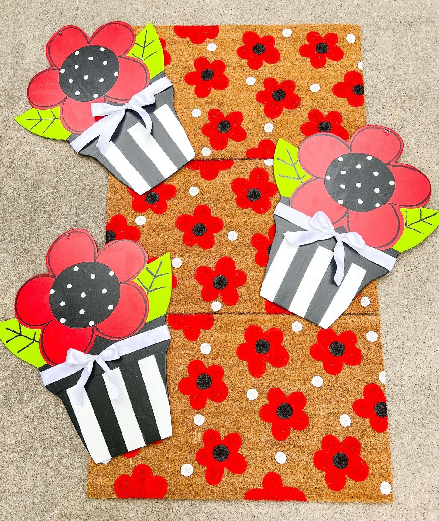 Red Polka Dot Flower - Miss Molly Designs, LLC