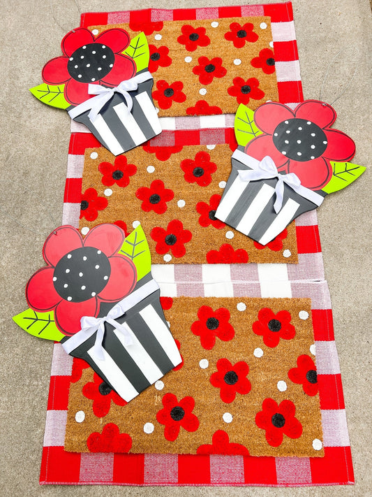 Red Polka Dot Flower - Self Checkout at Creative Collab Collection - Miss Molly Designs, LLC