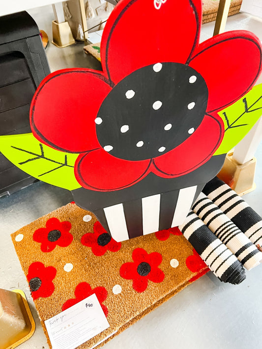 Red Polka Dot Flower - Self Checkout at Creative Collab Collection - Miss Molly Designs, LLC