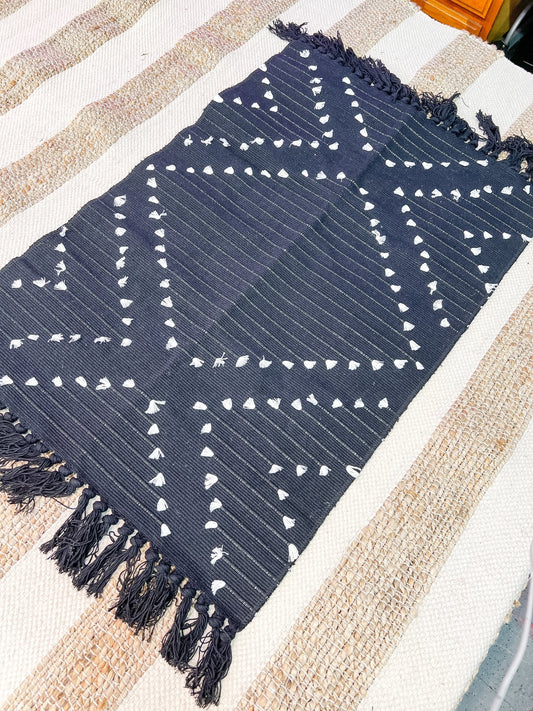 Black with White Mini Tassel - Miss Molly Designs, LLC