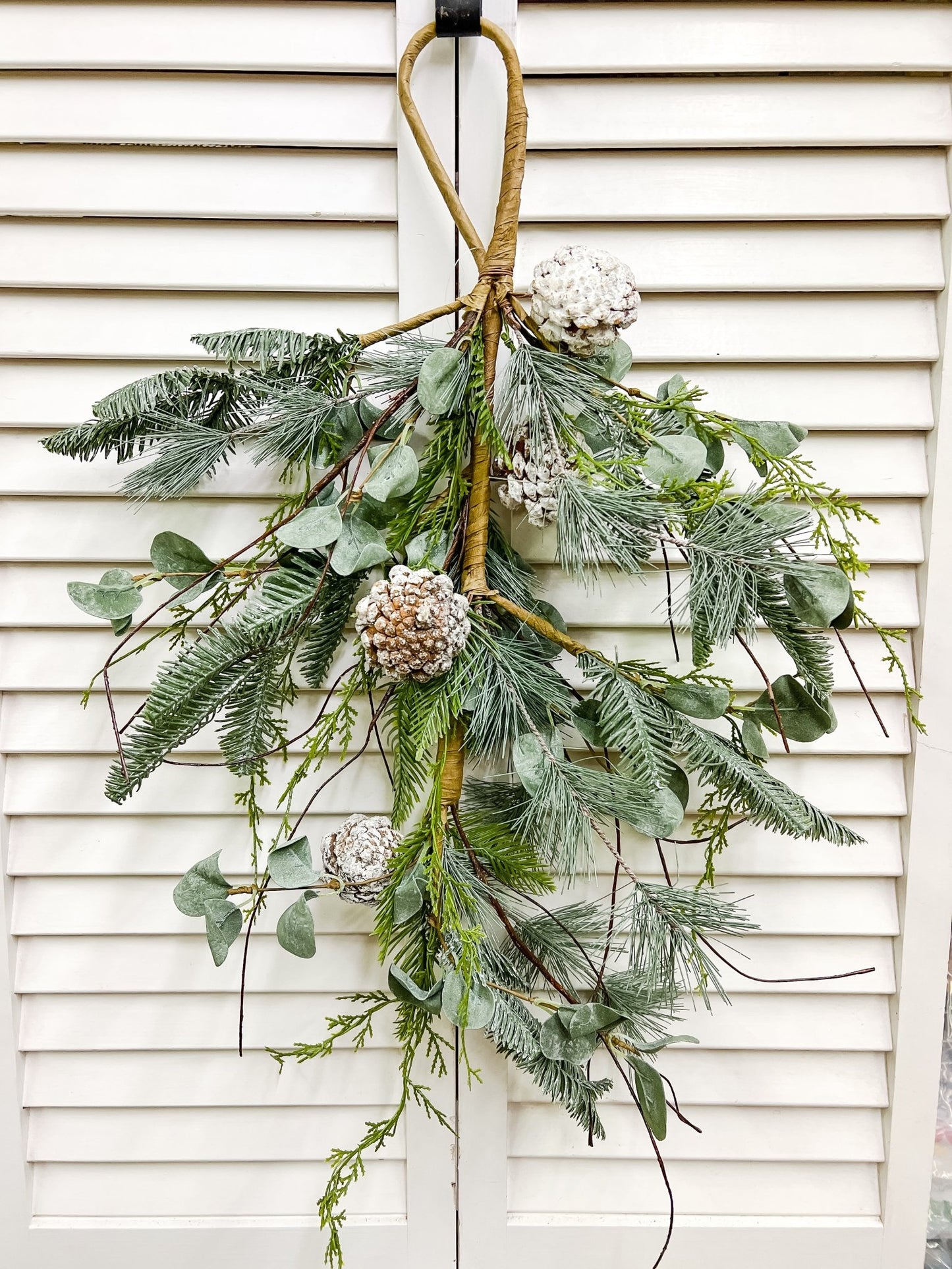 Frosted Pine & Eucalyptus Swag - Miss Molly Designs, LLC
