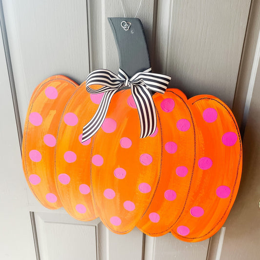 Gourd Hot Pink Polka Dots - Miss Molly Designs, LLC