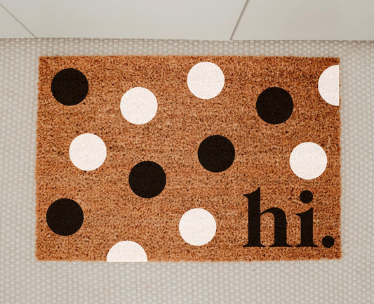 Hi Black and White Polka Dots - Miss Molly Designs, LLC