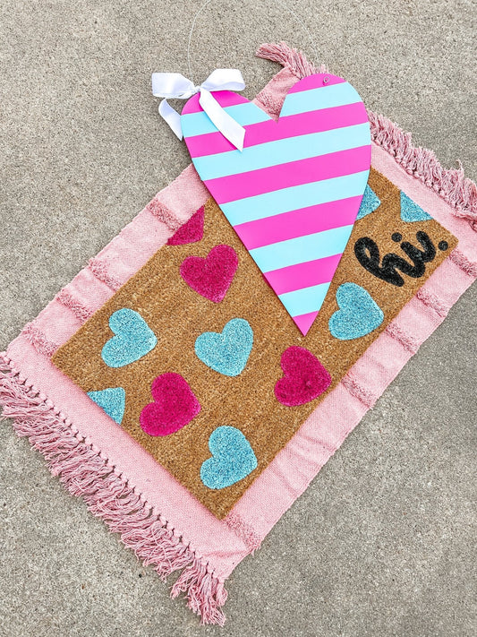 Hi Blue/Pink Heart - Miss Molly Designs, LLC