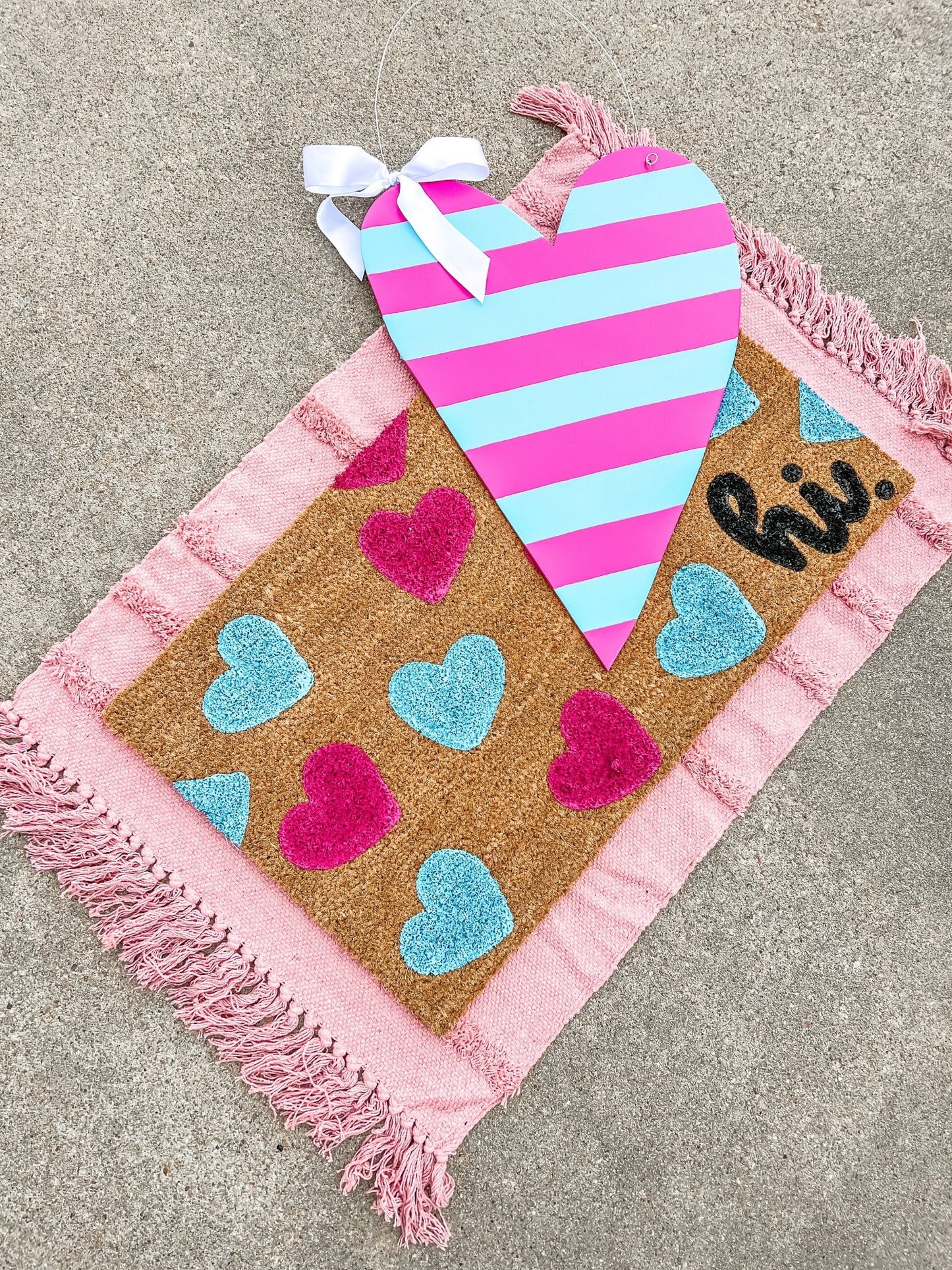 Hi Blue/Pink Heart - Self Checkout at Creative Collab Collection - Miss Molly Designs, LLC