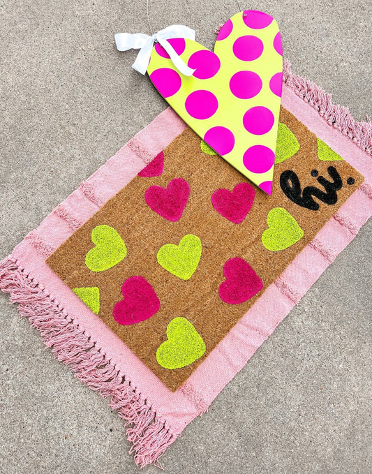 Hi Green/Pink Heart - Miss Molly Designs, LLC