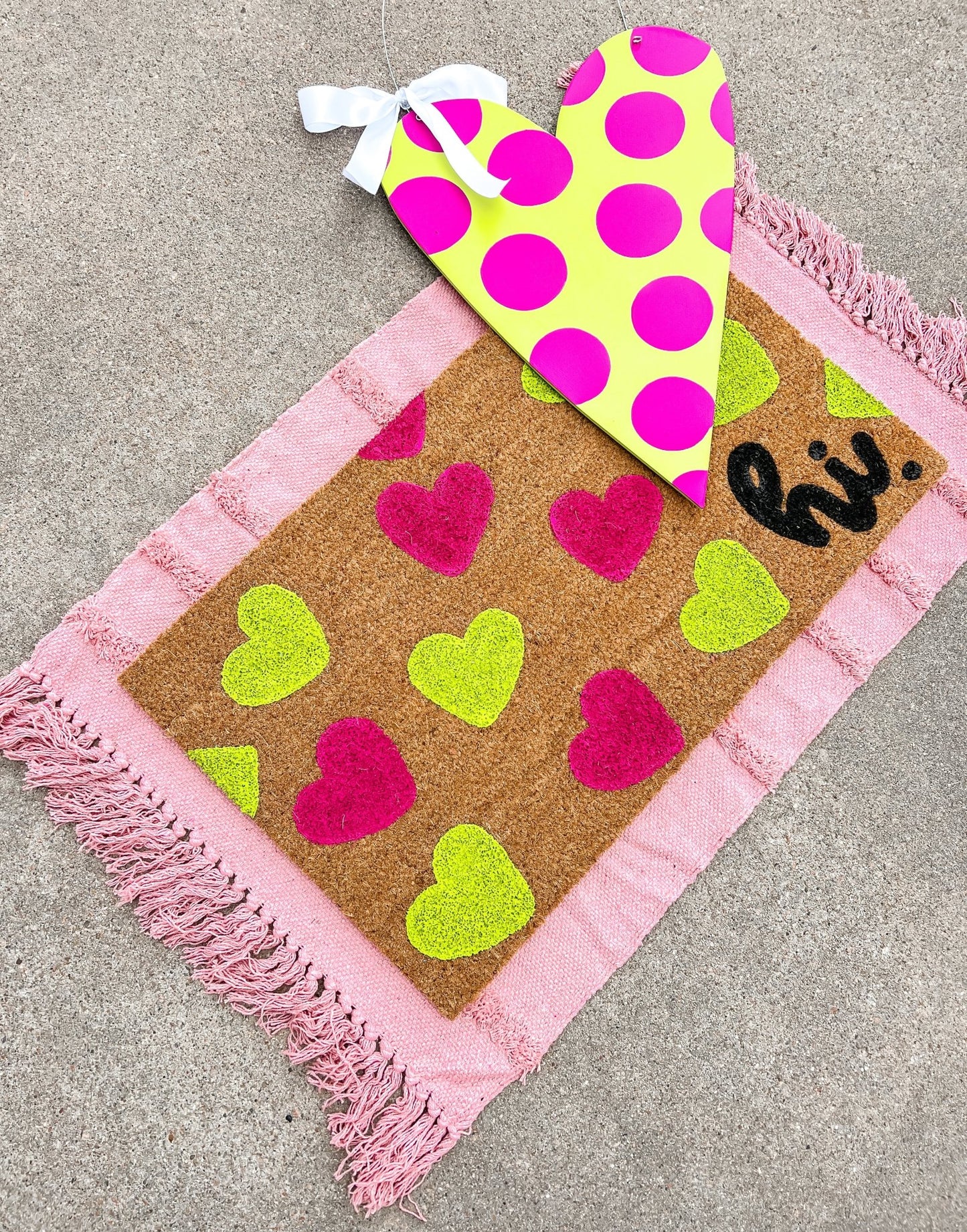 Hi Green/Pink Heart - Self Checkout at Creative Collab Collection - Miss Molly Designs, LLC