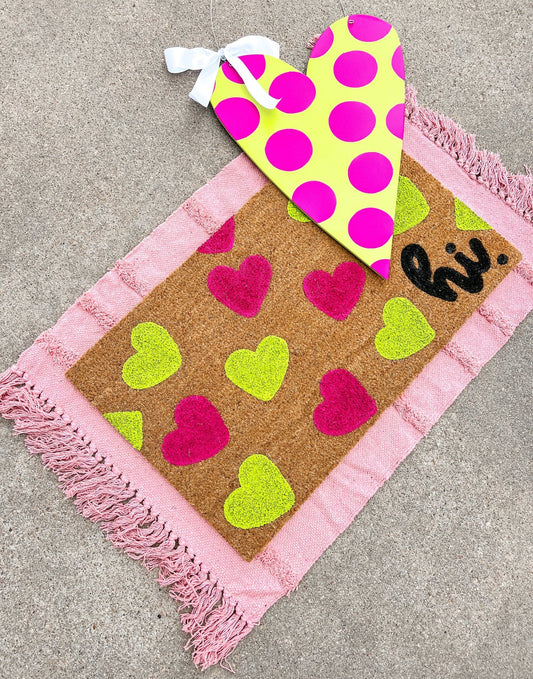Hi Green/Pink Heart - Self Checkout at Creative Collab Collection - Miss Molly Designs, LLC
