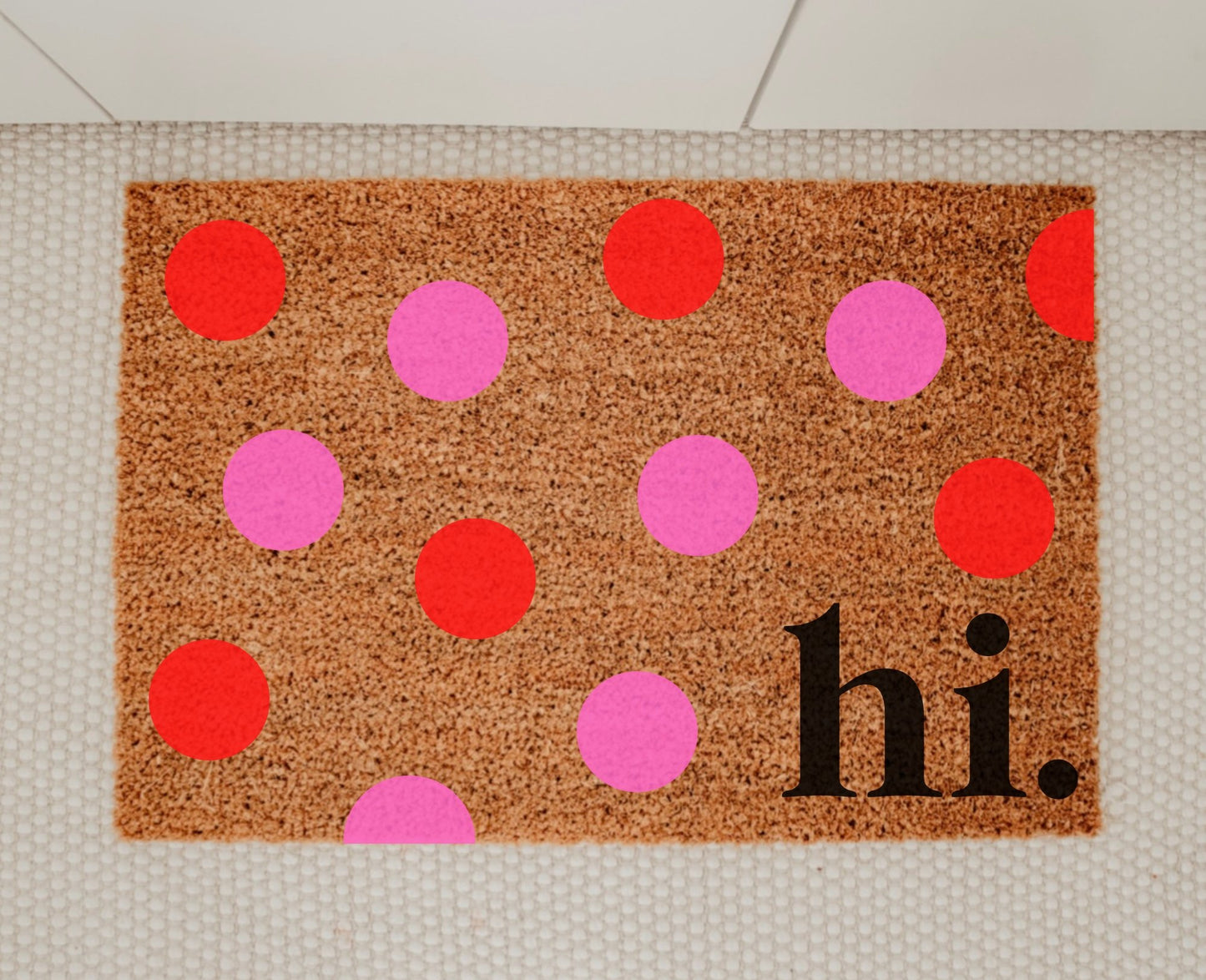 Hi Red and Pink Polka Dots - Miss Molly Designs, LLC