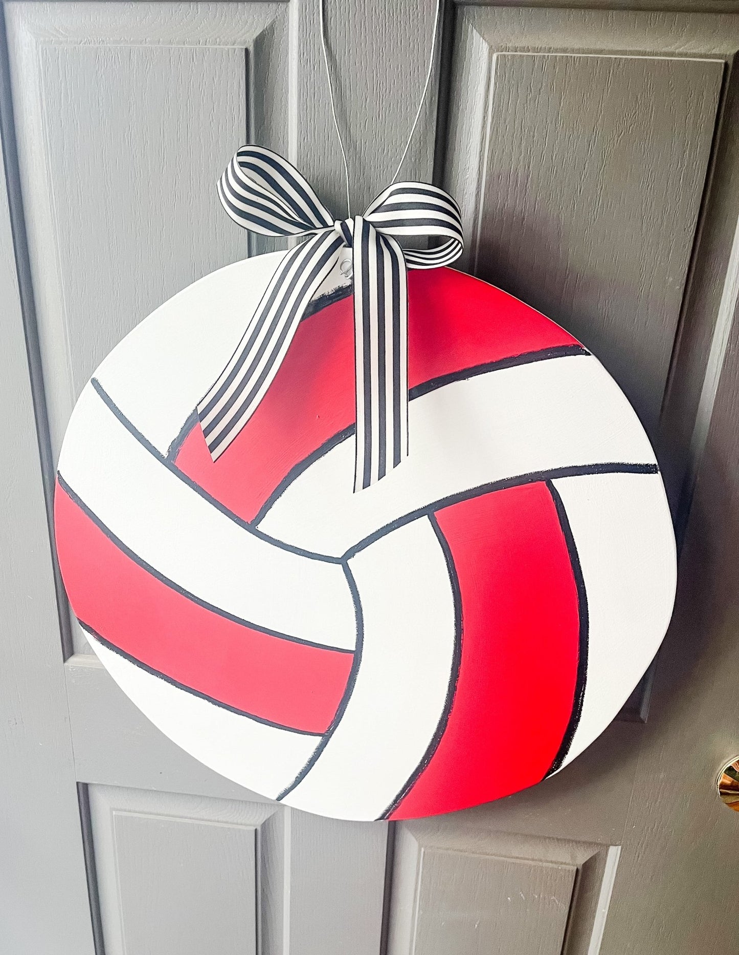 Red Black White Volleyball - Miss Molly Designs, LLC