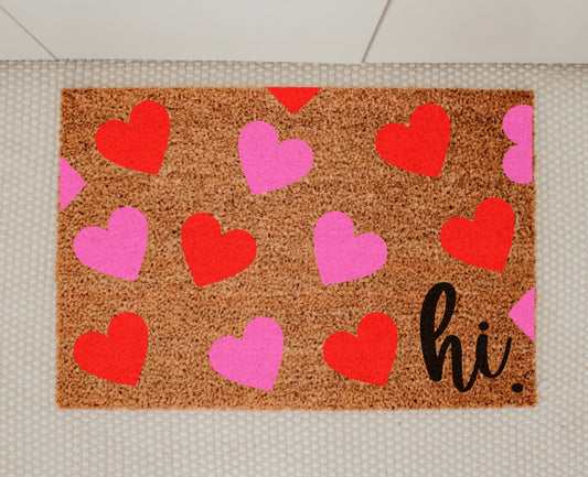 Red Pink Hearts Hi - Miss Molly Designs, LLC