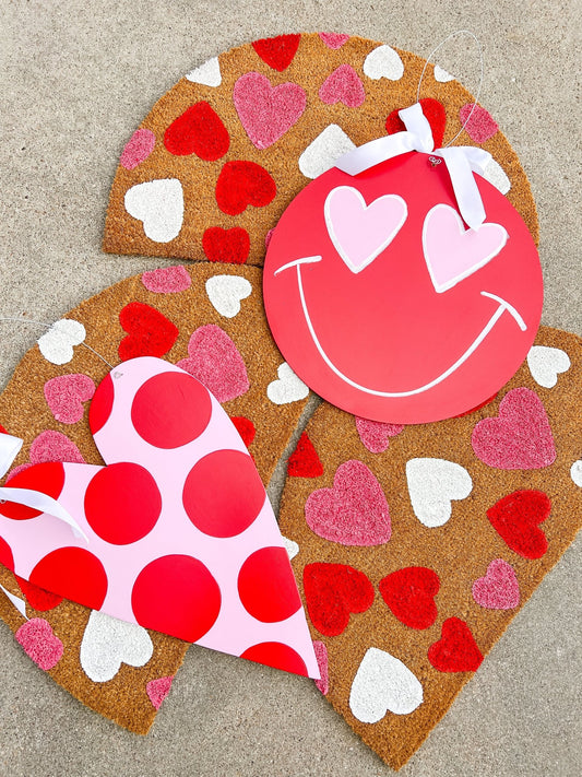 Scattered Hearts Semi-Circle - Miss Molly Designs, LLC