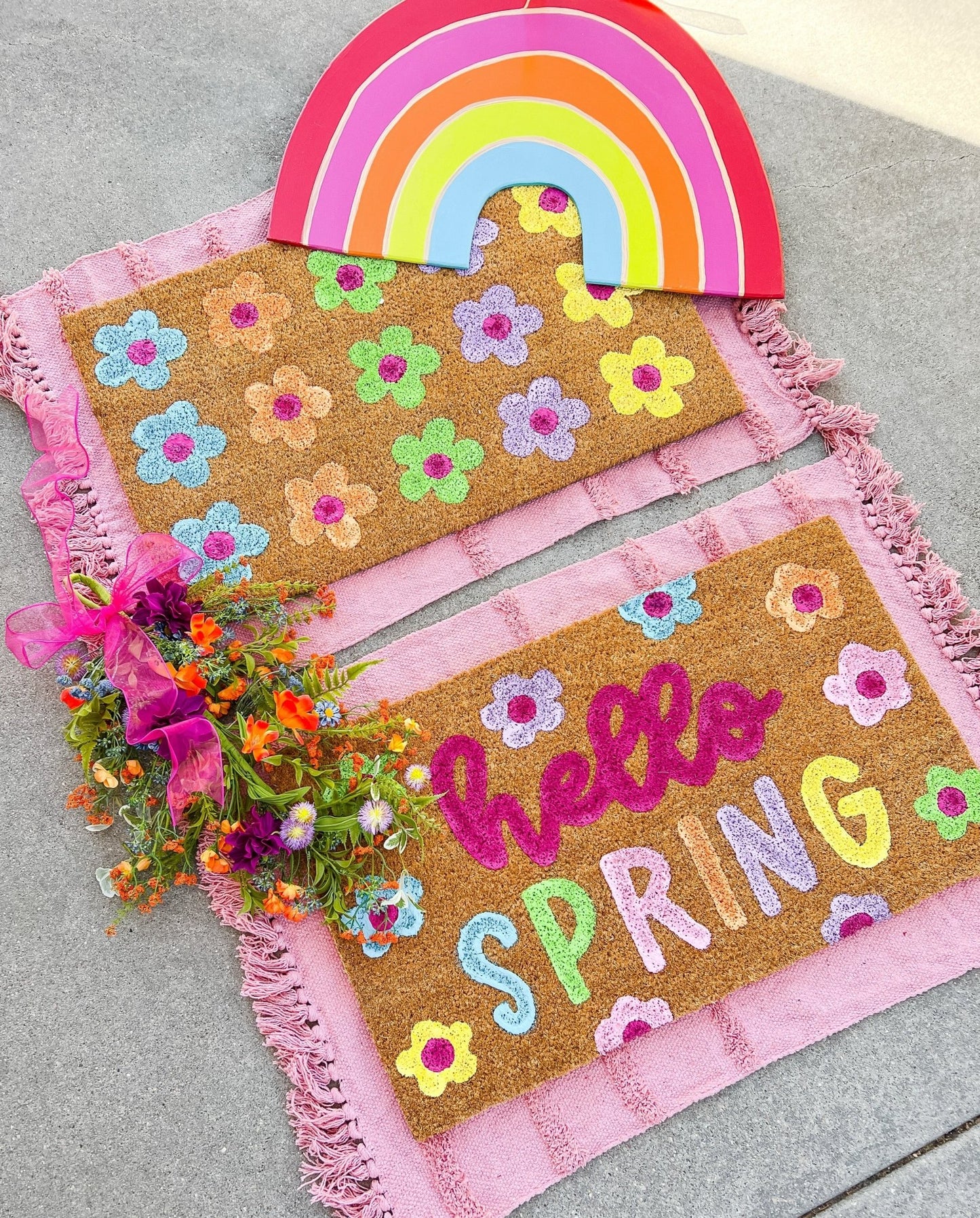 Spring Mixed Flower Swag - Miss Molly Designs, LLC