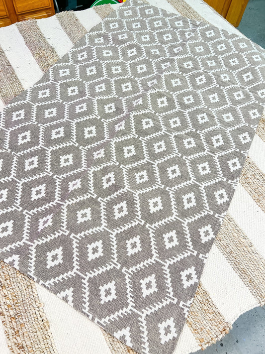 Tan Aztec Double Door Layering Rug - Miss Molly Designs, LLC