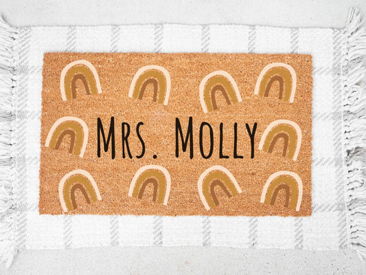 Teacher Name with Rainbows - Miss Molly Designs, LLC