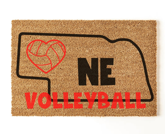 Volleyball Heart NE - Miss Molly Designs, LLC