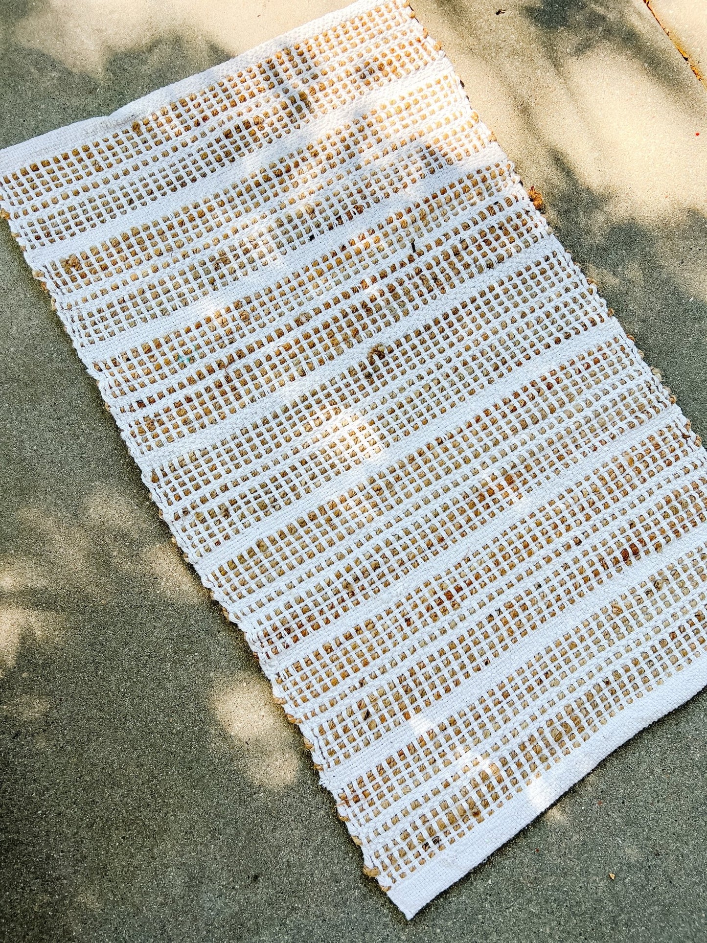 White and Tan Jute - Miss Molly Designs, LLC