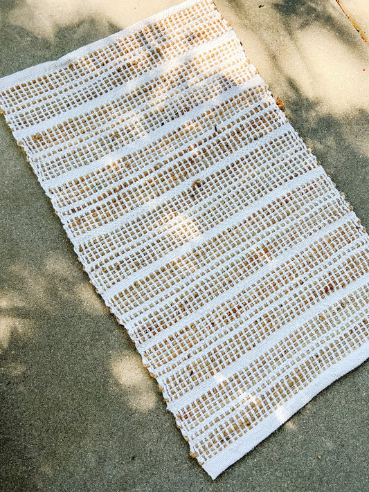 White and Tan Jute - Miss Molly Designs, LLC