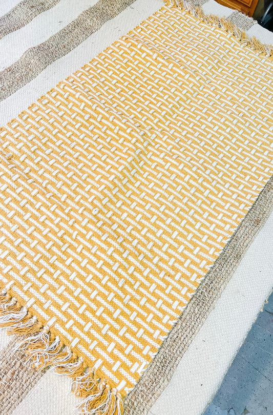Yellow and White Woven Tassel - Miss Molly Designs, LLC